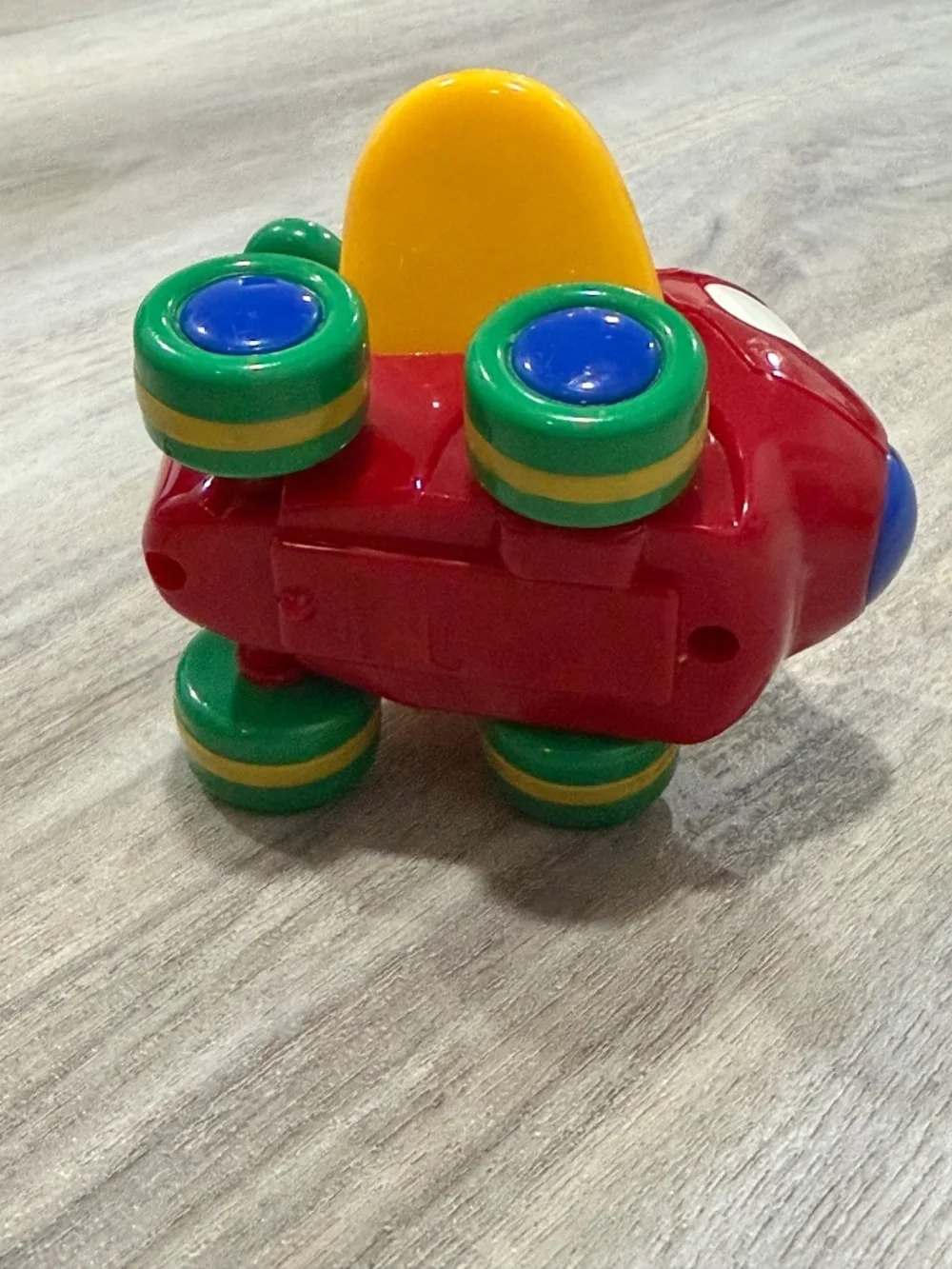 Schylling Push N Go Friction Airplane Red Yellow Toddler Toy